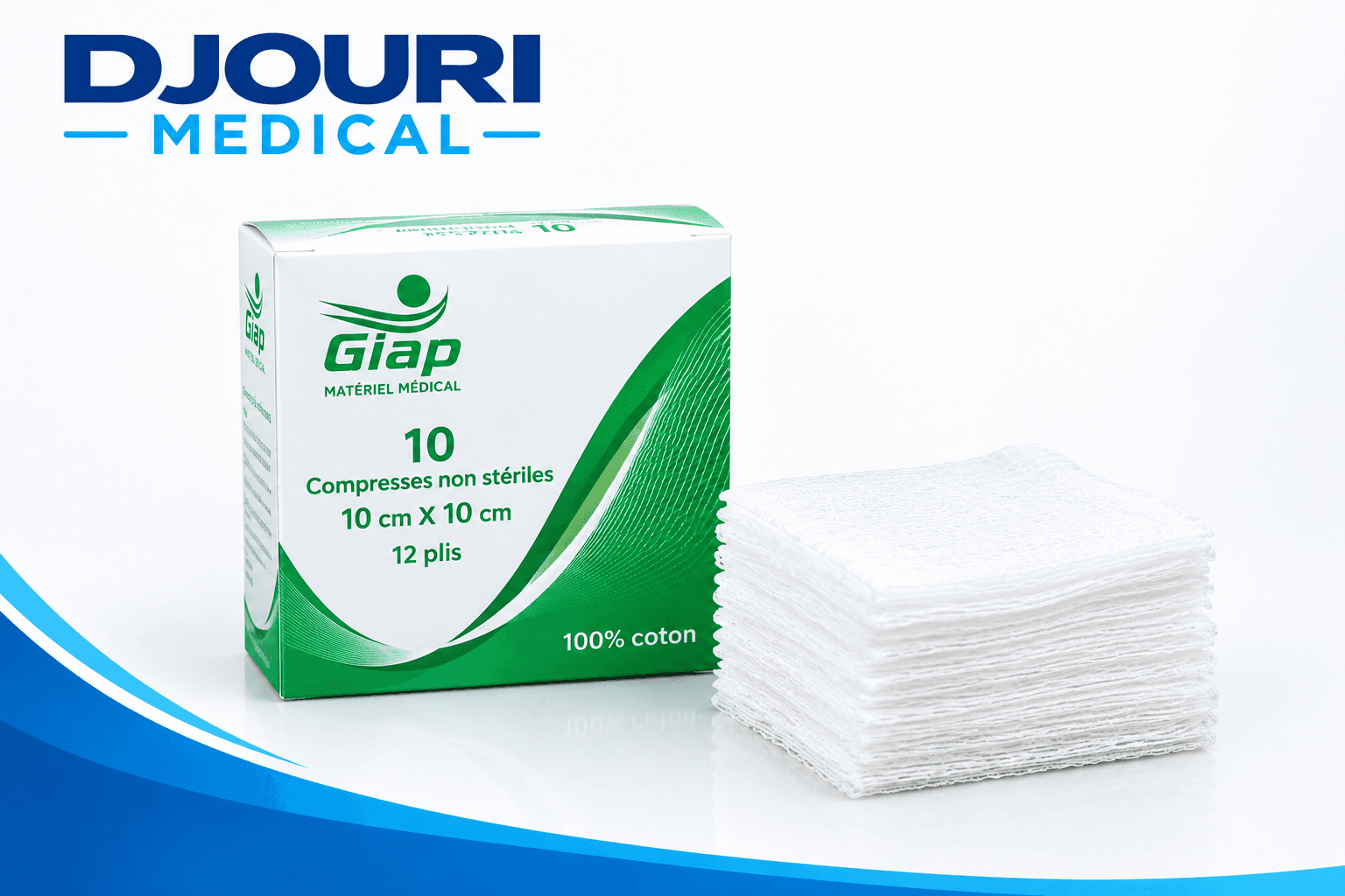 Compresse purifiée non stérile 10*10 B/100 GIAP