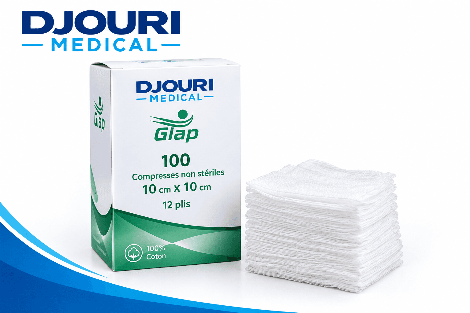Compresse purifiée non stérile 7.5*7.5 B/100 GIAP